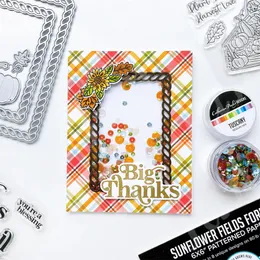 2023 Neues Weihnachtsfest -Freud -Dank -Sentiment -Briefmarken handgefertigte DIY Heiße Folienschilder und Schneiden stirschen Papierkarten -Scrapbooking -Lieferungen