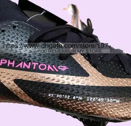 Envie com as botas de futebol de qualidade da bolsa Phantom gt2 elite fg accs meias chuteiras de futebol masculas externo tornozelo de tornozelo macio tênis Co4347391