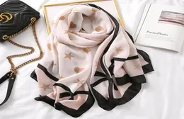 Scarpes Designer Star Heart Print Women Shawl Shole Scarf Pink Great Hijab Scarvs For Ladies Spring Summer Wrap Abch Foulard F6239394