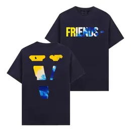 Женщины-дизайнеры T Roomts Friends Loose Tees Fashion Brands Tops Tops Man's Casual рубашка роскоши одежда улицы поло в рукаве одежда лето V-26 XS-XL 888