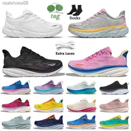 Top Quality Clifton 9 8 Running Shoes Bondi 8 Womens Mens Mesh Jogging Trainers Kawana White Black Free People Cloud Cyclamen Sweet Lilac Sports Sneakers Size