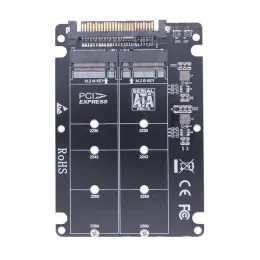 Kapsling SSD -adapter M.2 SSD till U.2 Adapter M2 SATA NVME -nyckel B/M NGFF SSD till PCIe U2 SFF8639 Konvertering Adapter PCIe M2 för PC -dator