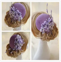 Cappelli da sposa viola 100 Accessori da sposa fatti a mano Accessori per capelli di fiori vintage 5346856