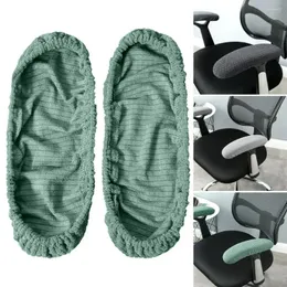 Chair Covers Helpful Office Detachable Polyester Solid Color Flexible Armrest Pads Supply
