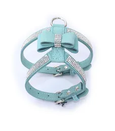 Haustierweste Hundekabelbetchen Haustiere Weste leuchten verstellbare Diamanten Bogen Strass Pet Cat Halsband für kleine mittlere Hunde Produkt9539178