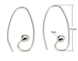 10PCSLOT 925 STERLING SILVER EARRING HOOK CLASPS DIYクラフトジュエリーギフトのコンポーネントを見つける08x4x12x30mm WP068566265