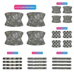 Nya 4st/8st Door Bowl Protection Sticker Anti-Scratch Stickers and Decals Bling Car Accessories for Woman