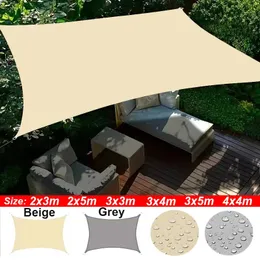 Outdoor Awnings Waterproof Sun Shade Sail Garden Canopi For Terrace Car Canvas Awning Rectangle Pool Sun-Shelter Sunshade Sail 5 240329