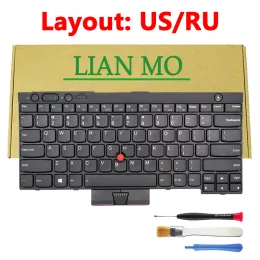 Tangentbord för Lenovo ThinkPad T430 T430i T430S X230 X230T Keyboard T530 W530 L430 L530 Notbok Keyboard US RU Russia Layout 04Y0490