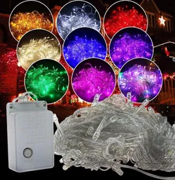 Noel Işığı Tatil Açık 10m 100 LED String 8 Renkler Seçim Redgreenrgb Peri Işıkları Su Geçirmez Partisi Noel Gard3752529