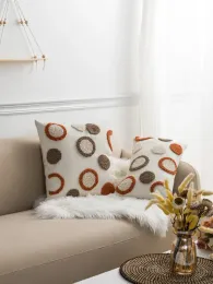 Популярная крышка с рисунком из красного коричневого пузыря с богемным стилем петля бархатной технологии для гостиной, спальни, дивана
