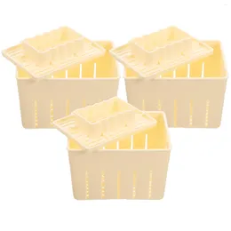 Mugs 3 Sets Tofu Maker Plastic Press Mold Cheese Presser Diy Making Tool With Lid