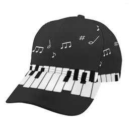 Ball Caps Music Piano i nuty muzyczne na zewnątrz sportowy kapelusz baseballowy mężczyźni kobiety Visor Street Hip Hop