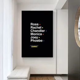 TV -Show Freunde Funny Quote Life ist besser mit Freunden Plakat Leinwand Malerei bunte Wandkunst für Wohnzimmer Wohnkultur