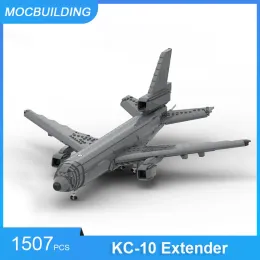 MOC-Bausteine P-51d Mustang KC-135R Stratotanker KC-10 Extender Military Aircraft Model DIY Montage Ziegelspiele Geschenke