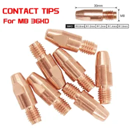 مجموعات 36kd MIG WeldingTorch Tips Consumables M8*30mm 0.8/1.0/1.2/1.4 مم فوهة شعلة فوهة شعلة MIG/MAG CO2/GAS لحام الغاز