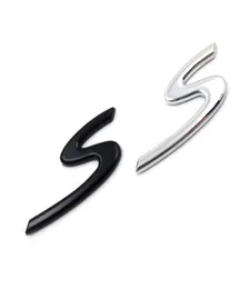S Sprot Metal Etiket Arka Kapak Önyükleme Hatch Porsche için Cayenne için Cayman Macan Bagaj S harf Emblem Rozeti Sticker6272892