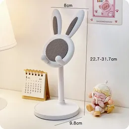 2024 Pink Phone Holder Desktop Cell Phone Stand For iPhone 13 14 Samsung Smartphone Adjustable Lovely Rabbit Cartoon Table Supportfor cute