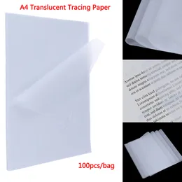 100pcs A4 شفاف تتبع نسخة ورقة نقل ورقة رسم ورقة حمض الكبريتيك الكبريتيك للهندسة الرسم/ الطباعة