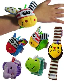 Baby Rasseln weiche Plüschspielzeug Handgelenk Band Watch Band Bett Bells Baby Hand Bellsinen -Beschäftigung Toys6840009