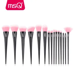 Shadow MSQ 15pcs Makeup Bruse Set Professional Foundation Pourse Power Tears Tears Team Fan Fan Make Up Brushs Kit Plastics Ручка Синтетические волосы