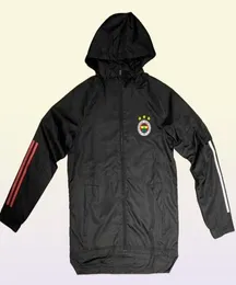 Dorosły 20 21 Fenerbahce Blue Windbreaker Kurtki 2020 2021 Kurtki sportowe Kurtki z kapturem Zapip Zimowy płaszcz biegający Men039S JA4787044