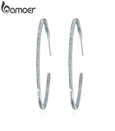 Hoop Huggie Collection Silver Color Luminous Clear CZ Circle Earrings for Women Fashion Jewelry Gift Yie115 2210081272594