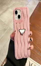 Designer Phone Cases Fashion Furry Wavy Grain P Case For IPhone 14 Pro Max Plus 13 12 11 Luxury Pink Plush Phonecase Cover Shell 55260174