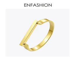 Enfashion personalisierte benutzerdefinierte gravavame name flache bar Manschette Armband Goldfarbe Armbänder für Frauen Armbänder Armreifen J1907194695411