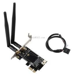 カードBluetoothCompatible Wireless Card to PCIE1XからNGFFEKEY PCIE LAPTOP PC WIFI WLANカードアダプターデュアルアンテナアダプターボード