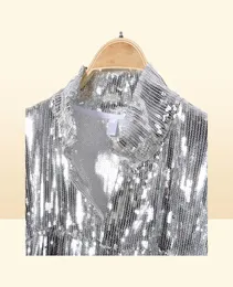 Women039S ترتر شرابة سترة الخريف شتاء Streewear Rock BF Retro Longsleeved Silver Reflection Women Outwear Tops 2109146946800