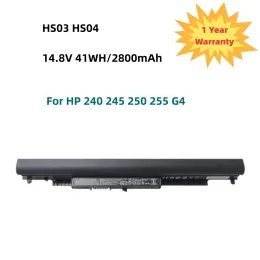 Batterier HS04 Laptop -batteri för HP 240 245 250 255 G4 HSTNNLB6U HSTNNLB6V HSTNNPB6S 807611831 807957001 HS03 HS04 14.8V 41WH