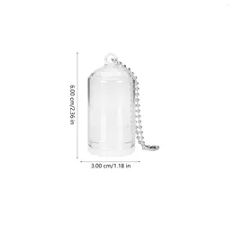 Vaser Clear Glass Bottle Pendant: 5st Viage Pendant Terrarium Pendants önskar charm för DIY Keychain