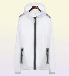 Reflektierende transparente dünne Jacke Männer Sommer mit Kapuze Sonnenschutzmittel Plus -Size -Mantel Streetwear Chaquetas Hombre Windbreaker 5J0012462677135