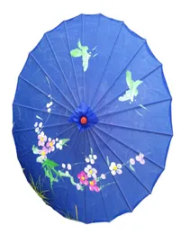 100pcslot 핸드 페인트 꽃 디자인 12colors 중국 예술 우산 대나무 프레임 신부를위한 실크 파라솔 Bridemaide6366389