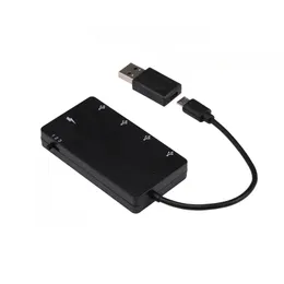 NY 2024 1 SET MICRO USB OTG 4 Port Hub Power Charging Adapterkabel för smartphone -surfplatta Hög hastighet USB -nav för Micro USB OTG -adapter för
