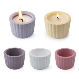 Candle Cup Silicone Mold DIY Storage Boxes Jars Bottles Gypsum Concrete Epoxy Resin Mold Round Succulent Flower Pots Home Decor