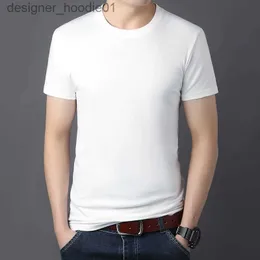 Men's Hoodies Sweatshirts 2017 Summer New Mens T-shirt 100% Cotton White Solid T-shirt Mens Waist O-Neck Short Sleeve Mens Daily Top T-shirt Plus Size C240412