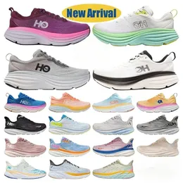 2024 Designer Shoes Hokkas One Bondi 8 Running Shoes Mens Womens Platform Sneakers Clifton 9 Blakc White Harbor Mens Women Trainers Runnners