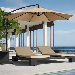 2,7m/8,9 pés Patio Umbrella Repito Canopy Market Umbrell Top Top Outdoor Canopy com 8 costelas/6 costelas - sem suporte