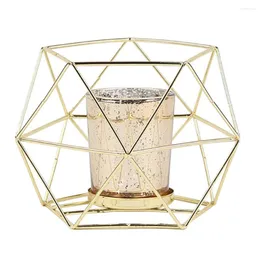 Kerzenhalter 3D Geometrische Teelichthalter Wohnzimmer Romantische Festival Atmosphären Kerzenlestick -Dekoration Geschenk mit Sternenhimmel Cup