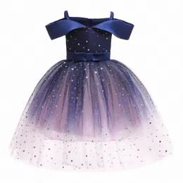 女の子のドレス子供サマードレスプリンセススリングドレスキッズドレス幼児の若者ふわふわスカートドットプリントスカートサイズ100-150 R3T7