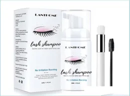 Makeup Remover 50 ml Professional Eyelash Eye Lashes Cleaner Pump Design Individuell förlängning Shampo Remover med Brush Drop de DHQYM4049111