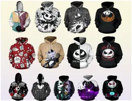 The Nightmare Before Christmas Hoodie 3D Print Sweatshirts Hoodies Cosplay Sally Jack Skellington Santa Zipper Jacket Coat MX200814479300