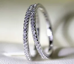 Ultrafeine Frauen039s Ring Full Circle Full Diamond Zirkon Einreihen Microinlaid Ring1653684