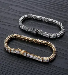 Designer Bracelet Hip Hop Jewelry Men Diamond Tennis Bracelet Iced Out Bling Bangles Love Luxury Charm Bracelets pour hommes Gold 3756328
