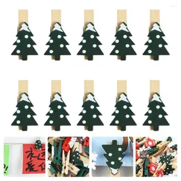 Quadros 30 PCs clipe de madeira colorido PO PEGS Decoração de Natal Mini acessórios