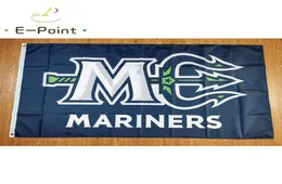 Echl Maine Mariners Flag 3x5ft 90CMX150CM Banner poliestru Dekoracja Latająca dom domowy Garden Gode Prezenty 4962754