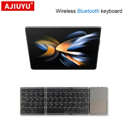 Keyboards Wireless Folding Keyboard Bluetooth Keyboard With Touchpad For Samsung Galaxy Z Fold4 Flip4 5G S23 S22 Ultra W23 A53 A32 Phone