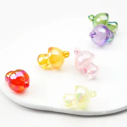 AB Color 3D Pilzform geformte Acrylheizenheize für DIY -Herstellung Schmuck Halskette Ohrringe Erkenntnisse 3.4x2,3 cm, 5 Stück